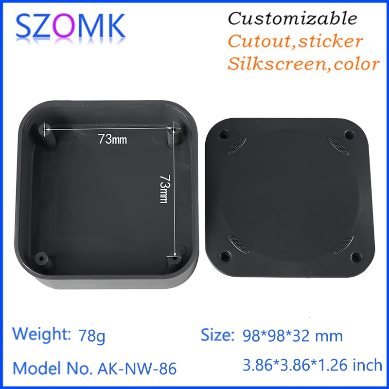 SZOMK Smart Home Plastic Enclosure for PCB Electronics Plastic Controller Box Sensor Enclosure for IOT device Instrument Housing