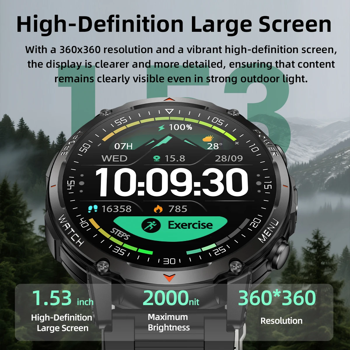 2026 New Military Smart Watch Men 1400mAh Battery 1.7-Inch AMOLED Sport GPS Track Bluetooth Call Rate Smartwatch For Android IOS