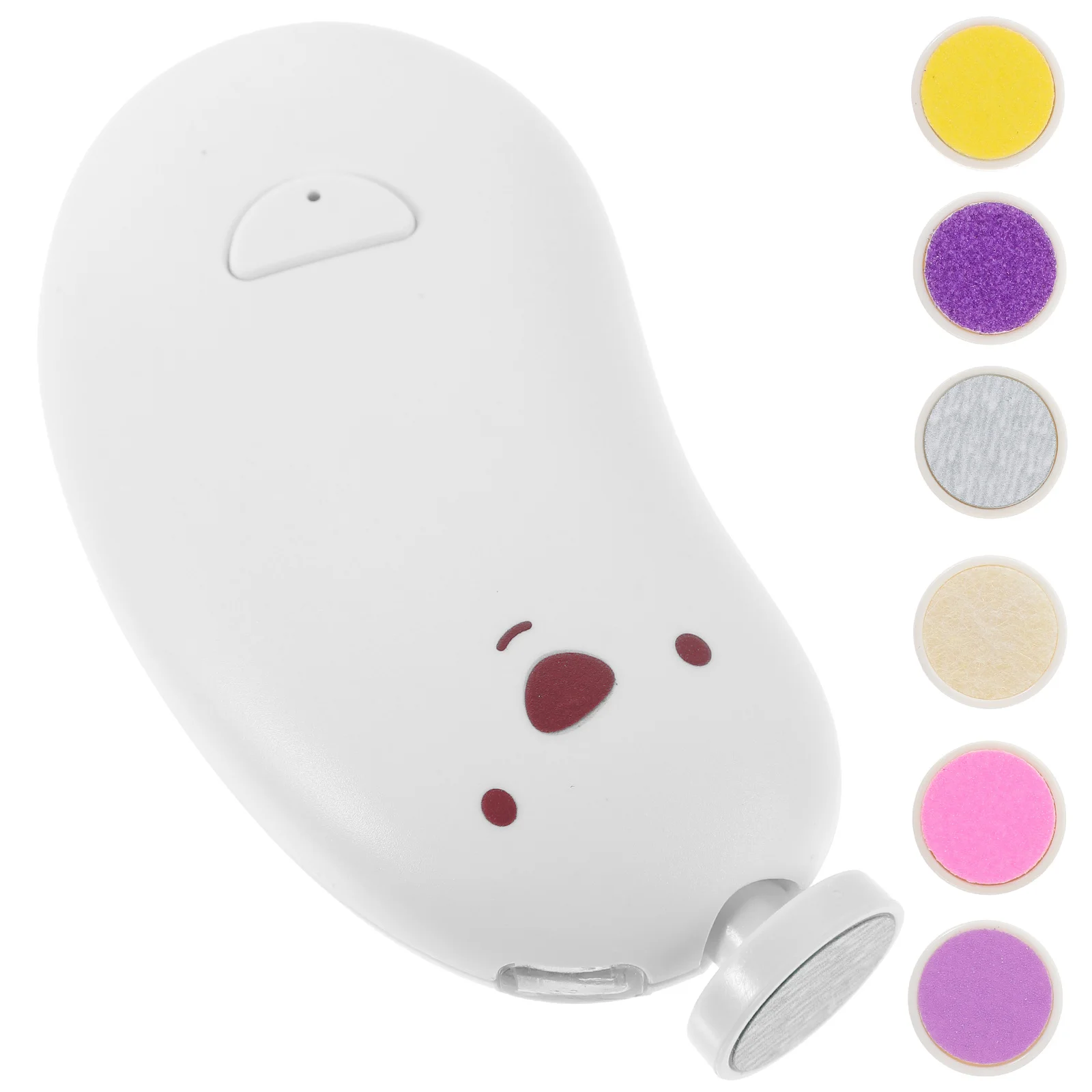 

1Set Baby Electric Nail Trimmer with 6 Grinding Heads LED Light Nail File Safe Baby Fingernail Cutter and Polish Manicure Tool
