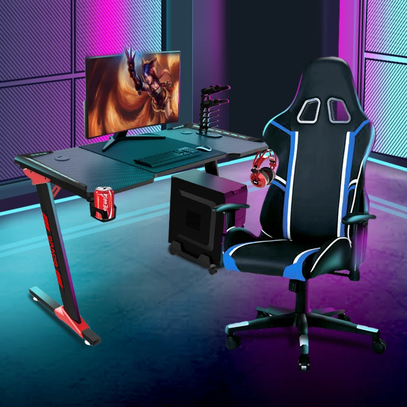 

Computer Desk Desktop E-sports Table Simple Carbon Fiber Table and Chair Bedroom Home Desk Desk