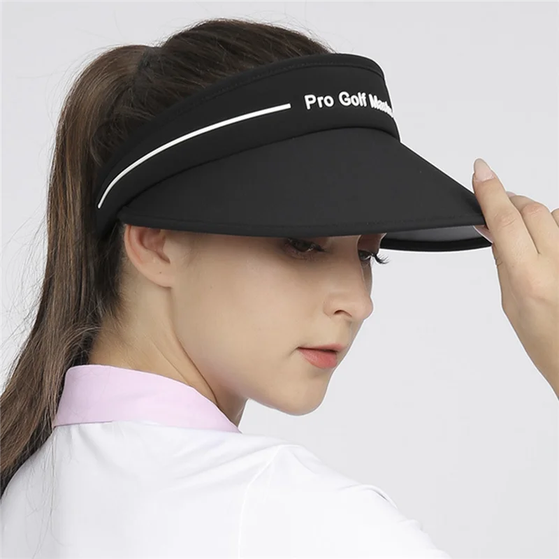 Chapéu de golfe feminino AC22 protetor solar sem cabeça aba grande UV boné de sol pesca caminhadas boné de proteção UV, branco