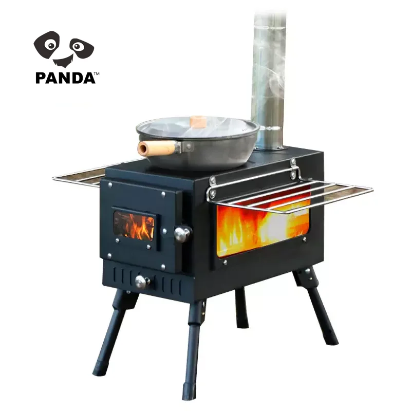 Hot Sale Indoor Easy To Use Fully Equipped Cook Fishing Outdoors Wood Tent Outdoor Camping Stove Wood Burning Cook Stove