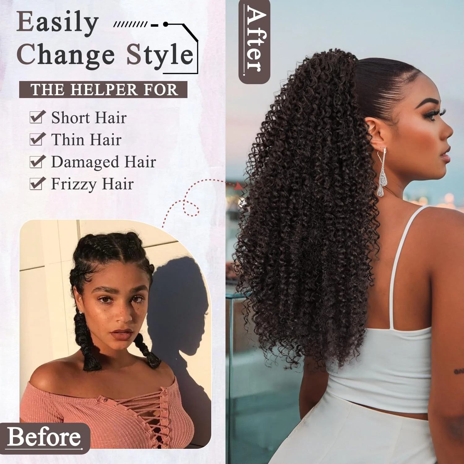 Thumbnail 4 - #87 Latest Synthetic Drawstring Ponytails Offers