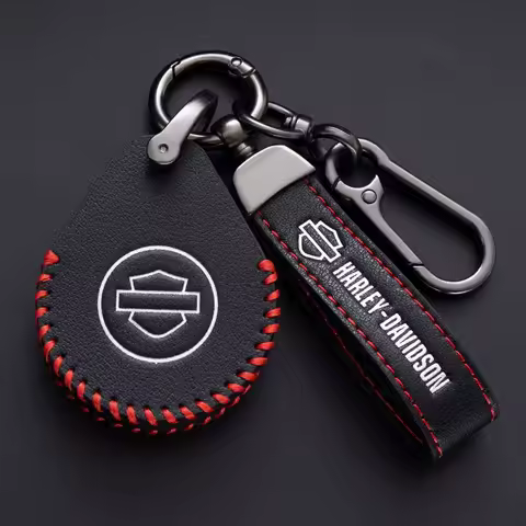 Leather Car Remote Key Case Cover Shell for Harley Davidson Softail Sportster VRSC Touring X48 883 1200 Street Glide Accessories