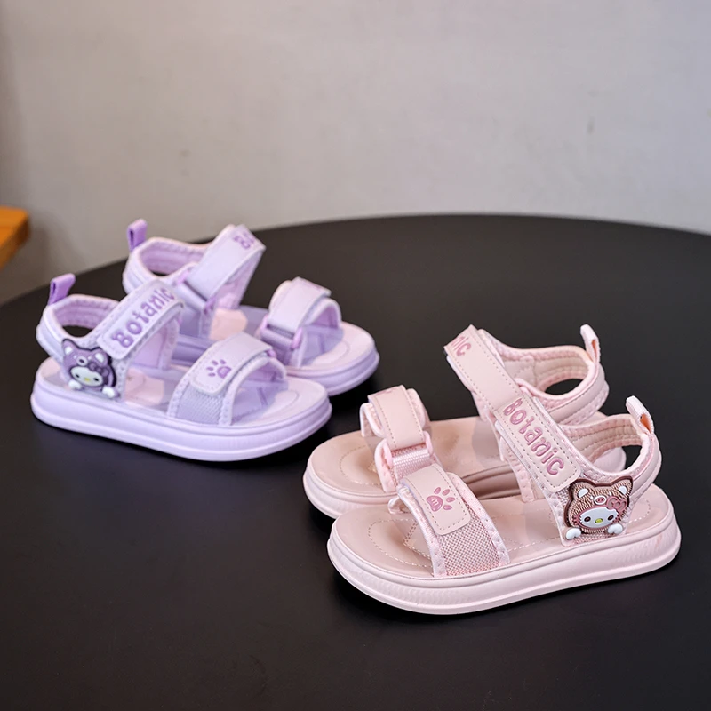 

Children's Sandals Princess Shoes 2025 New Summer Fashion Soft soled Beach Shoes for Girls Baby Cool Dragging Anti slip