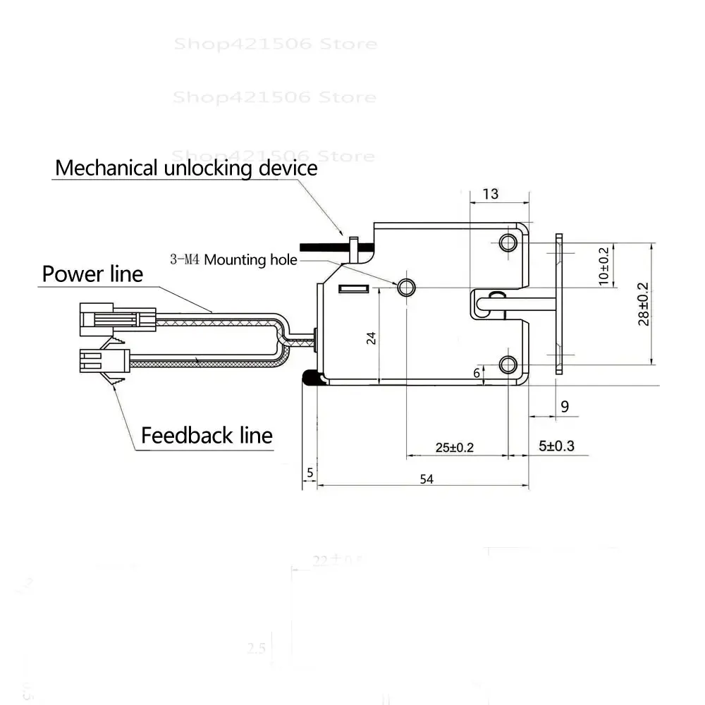 コンパクト電動ドローン自動ロック,3V, 5V, 12V