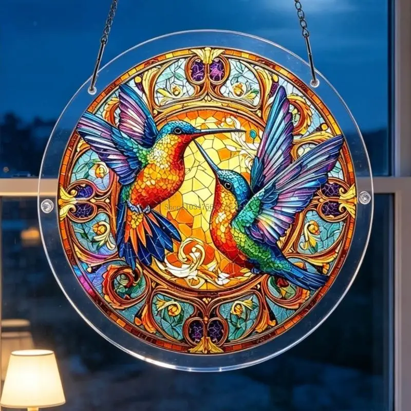  Puzzle Sun Catcher Stained Glass Window Hangings Acrylic Suncatchers Decors