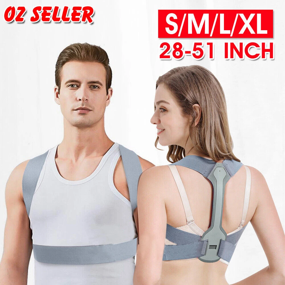 Posture Corrector Adjustable Shoulder Back Support Belt Straightener Brace Strap Office Use Pain Relief