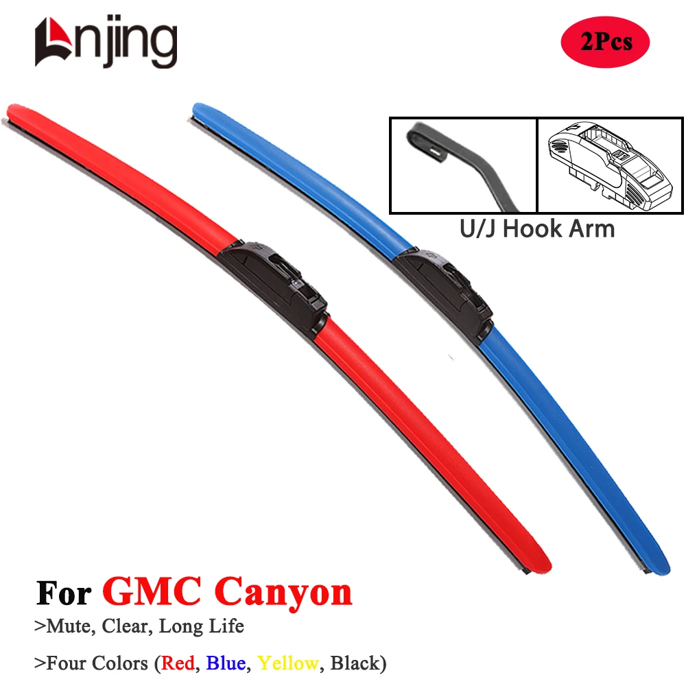 

LNJING Colorful Wiper Blades For GMC Canyon Denali Pickup 2005 2007 2010 2015 2016 2017 2018 2019 2023 2024 2025 Car Accessories