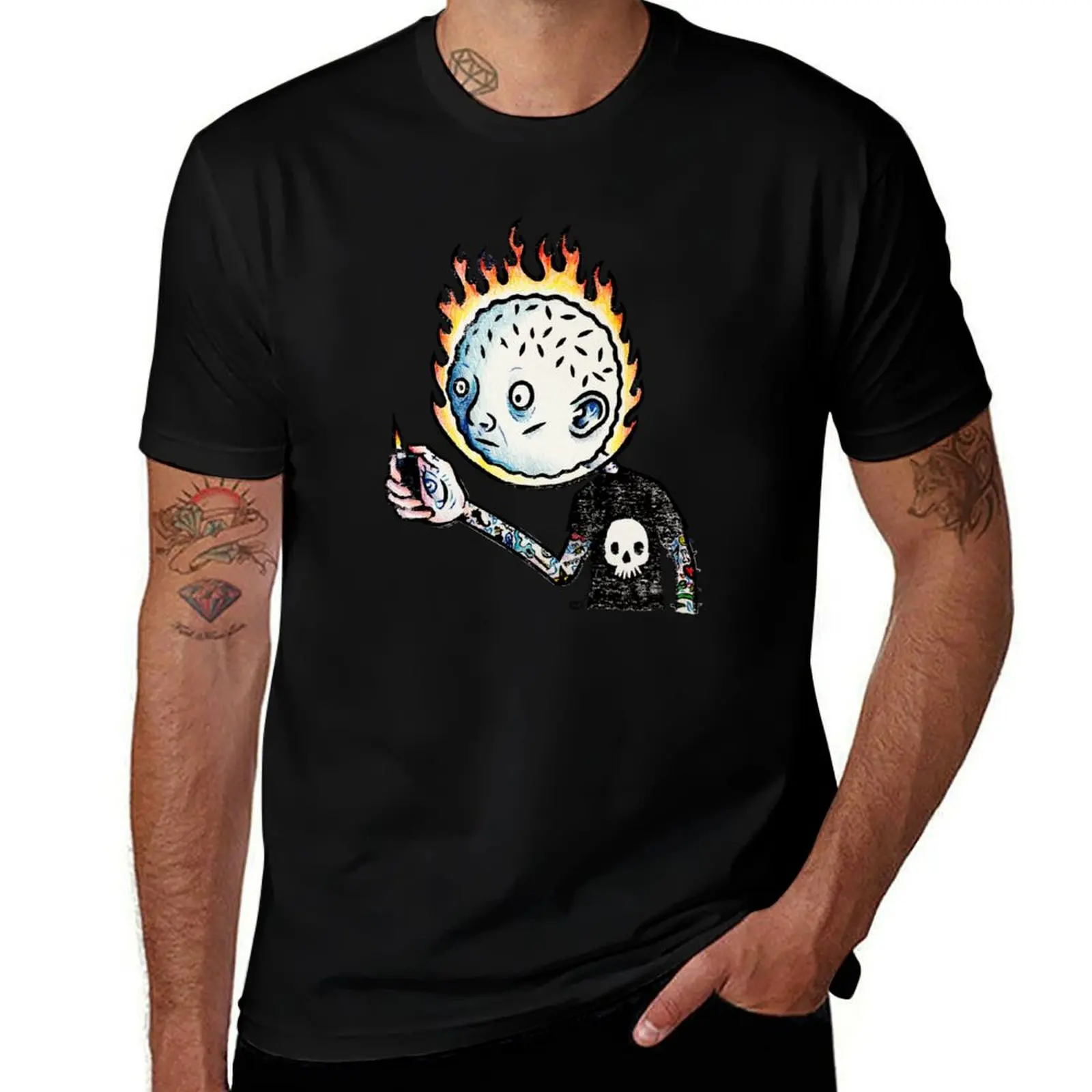 Lucky Lighter T-Shirt Casual Breathable Short Sleeve Top T-Shirt