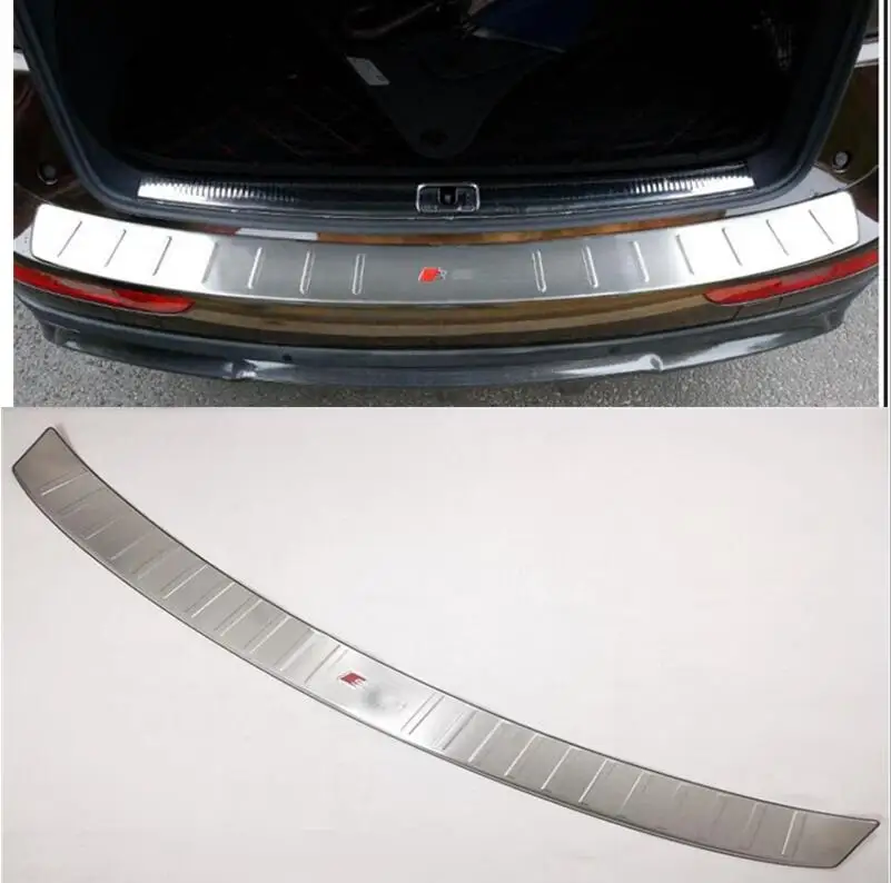 stainless steel Rear Bumper Protector Sill Trunk Rear guard Tread Plate Trim For Audi Q5 2009 2010 2011 2012 2013 2014-2016