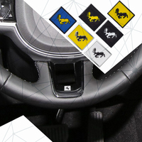 3D Auto Metal Moose Badge Car Steering Wheel Emblem Sticker LOGO Decor For Volvo XC70 V60 S60 S80 S90 XC40 XC60 XC90 V40 D5 D4