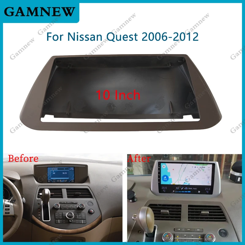 10 Inch Car Frame Fascia Adapter For Nissan Quest 2006-2012 Android Android Radio Dash Fitting Panel Kit