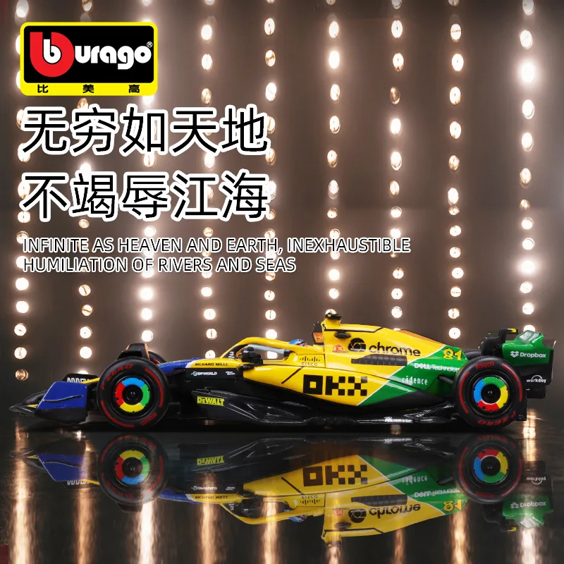 جديد 5% خصم Bburago F1 1:43 سيارة سباق 2024 موناكو Mcl38 ماكلارين غلاف فني النسخة رقم 4 نماذج سيارات سبيكة تخصيص لعبة هدية