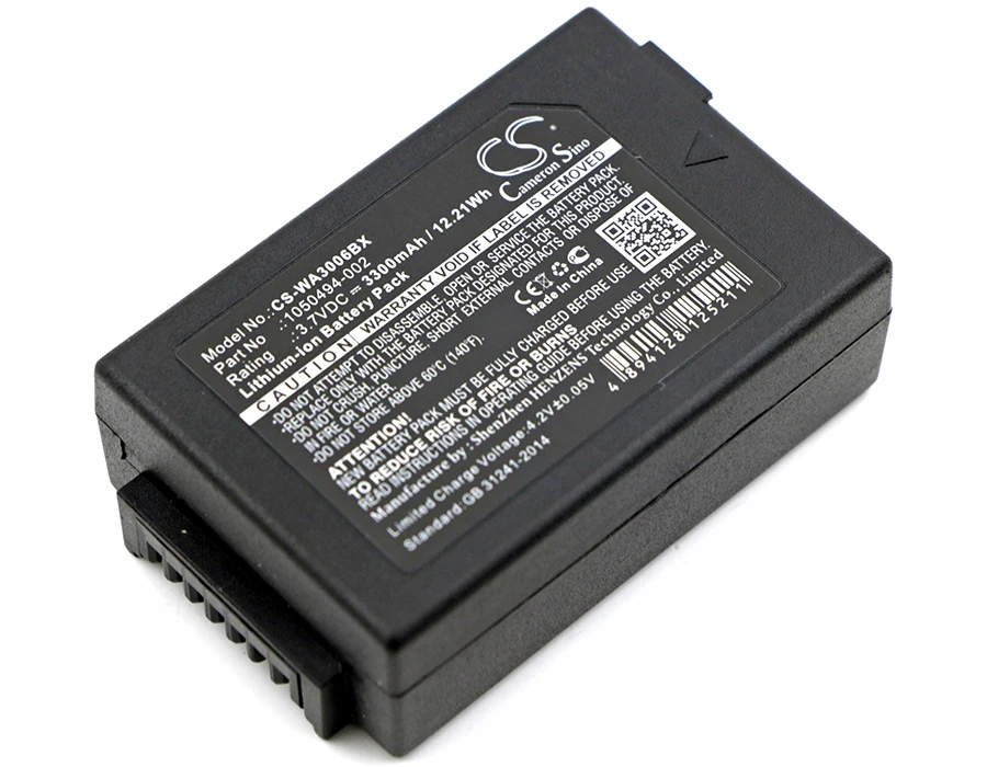 Replacement Battery for Teklogix 7525,7525C,7527 WorkAbout Pro,G2 G1,WorkAbout Pro 4,Workabout Pr PN:1050494 3300mAh / 12.21Wh