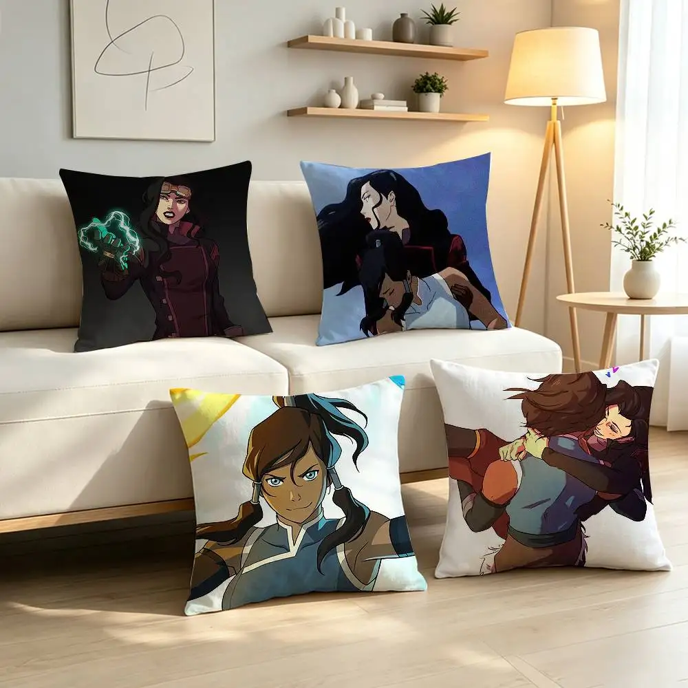 Korra Asami K-Korrasami A-Avatar 2 Pillow Case Pattern Printed Pillowcase For Living Room Sofa Cushion Cover