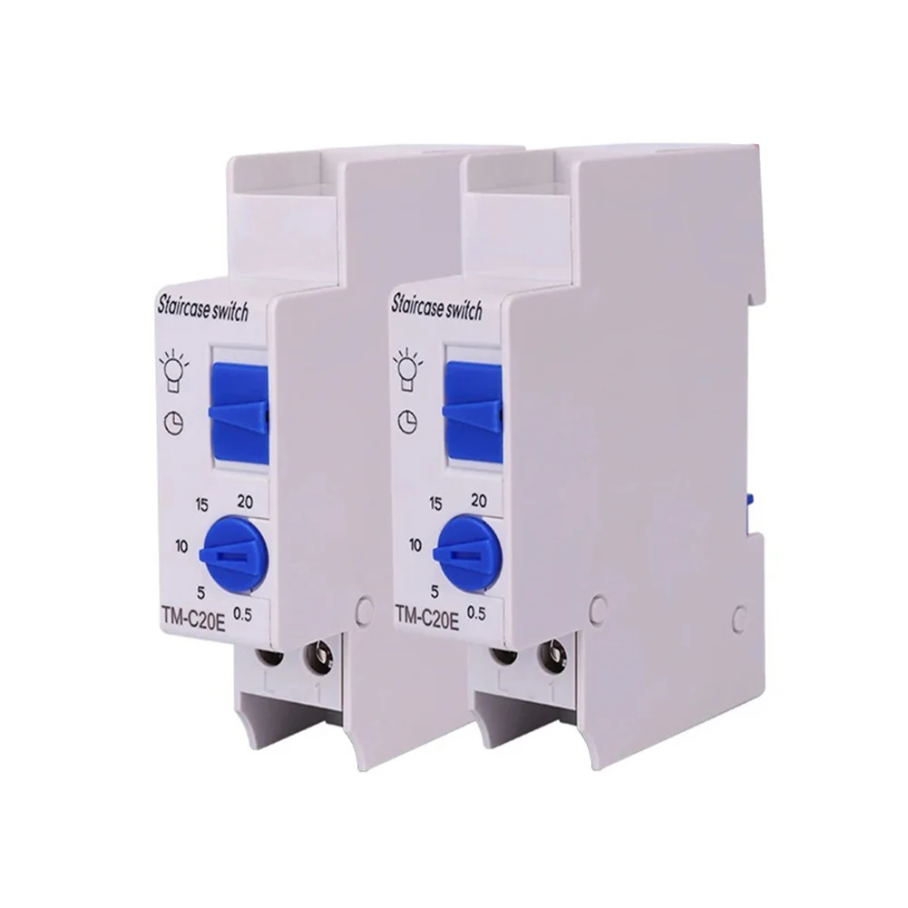 

TM-C20E 220V 20 Minutes Mechanical Timer 18mm Din Rail Staircase Timer Switch 220V Plastic Timer Switch 16A 2W 50Hz