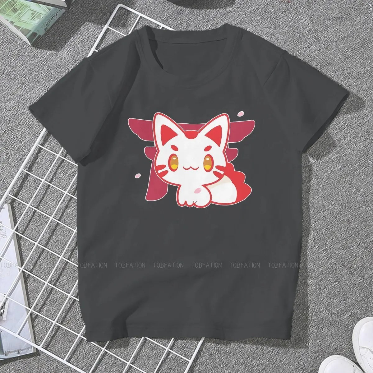 Nine Tailed Fox Beautiful Fantasy TShirt for Woman Girl 5XL Kitsune Classic Printing Basic Sweatshirt T Shirt High Quality Loose