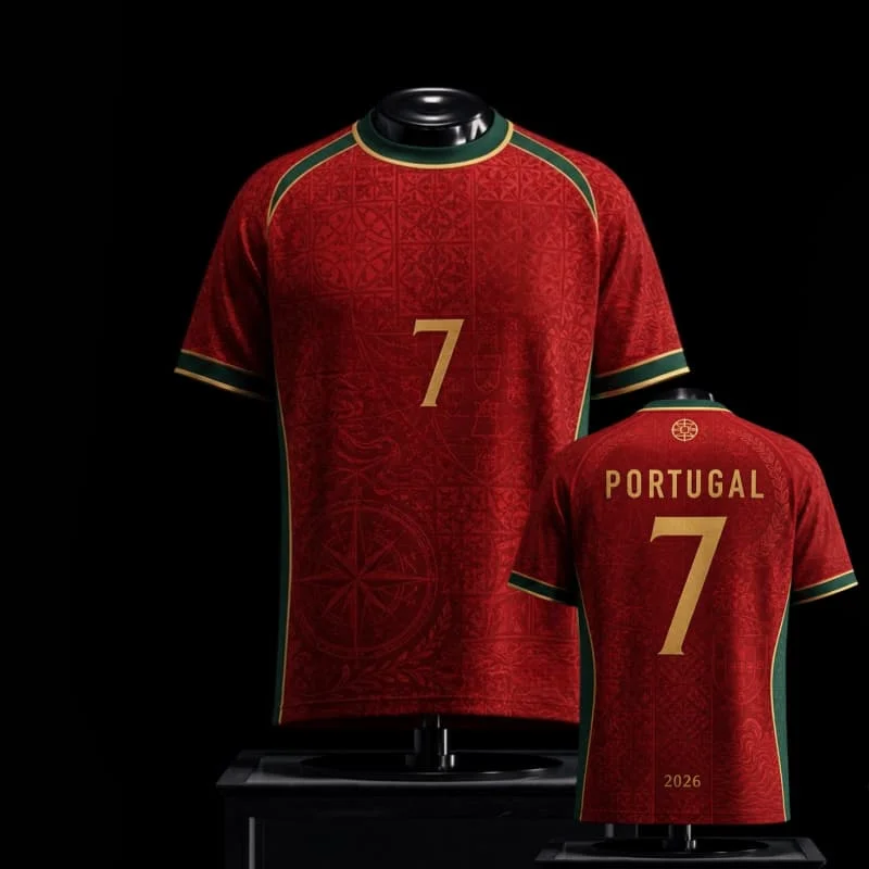 2026 New Cristiano Ronaldo Portugal Jersey, Men's, Women's, Adults', Children's Commemorative Edition Sportswear Family Matching