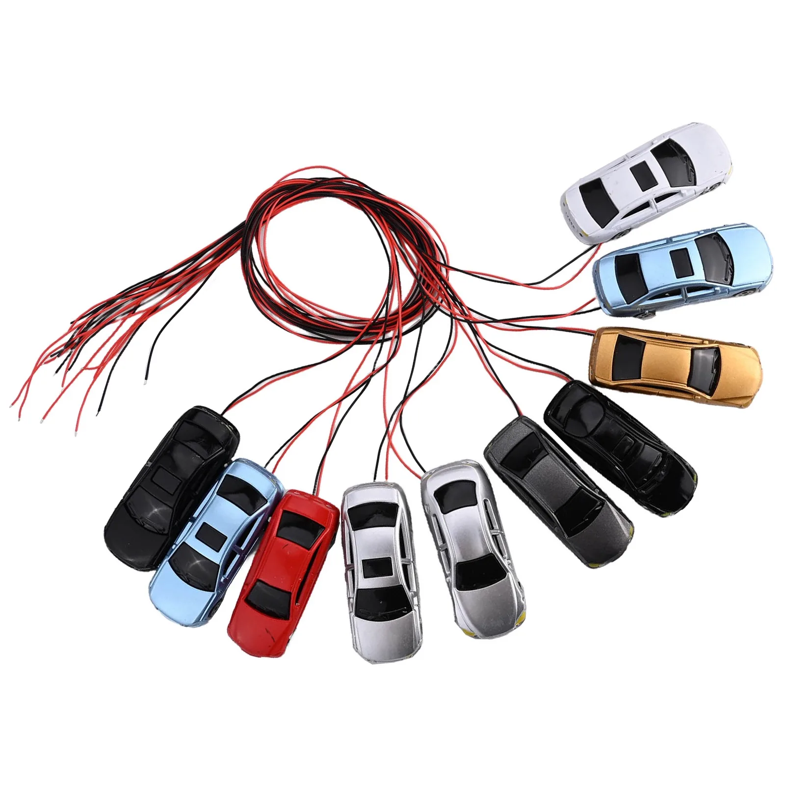 Model Trains Model Car Train Random Style Toys With Wires And Bulbs 10 Pcs 1:87~1:100 45mm(L) X 16mm(W) X 11mm(H)