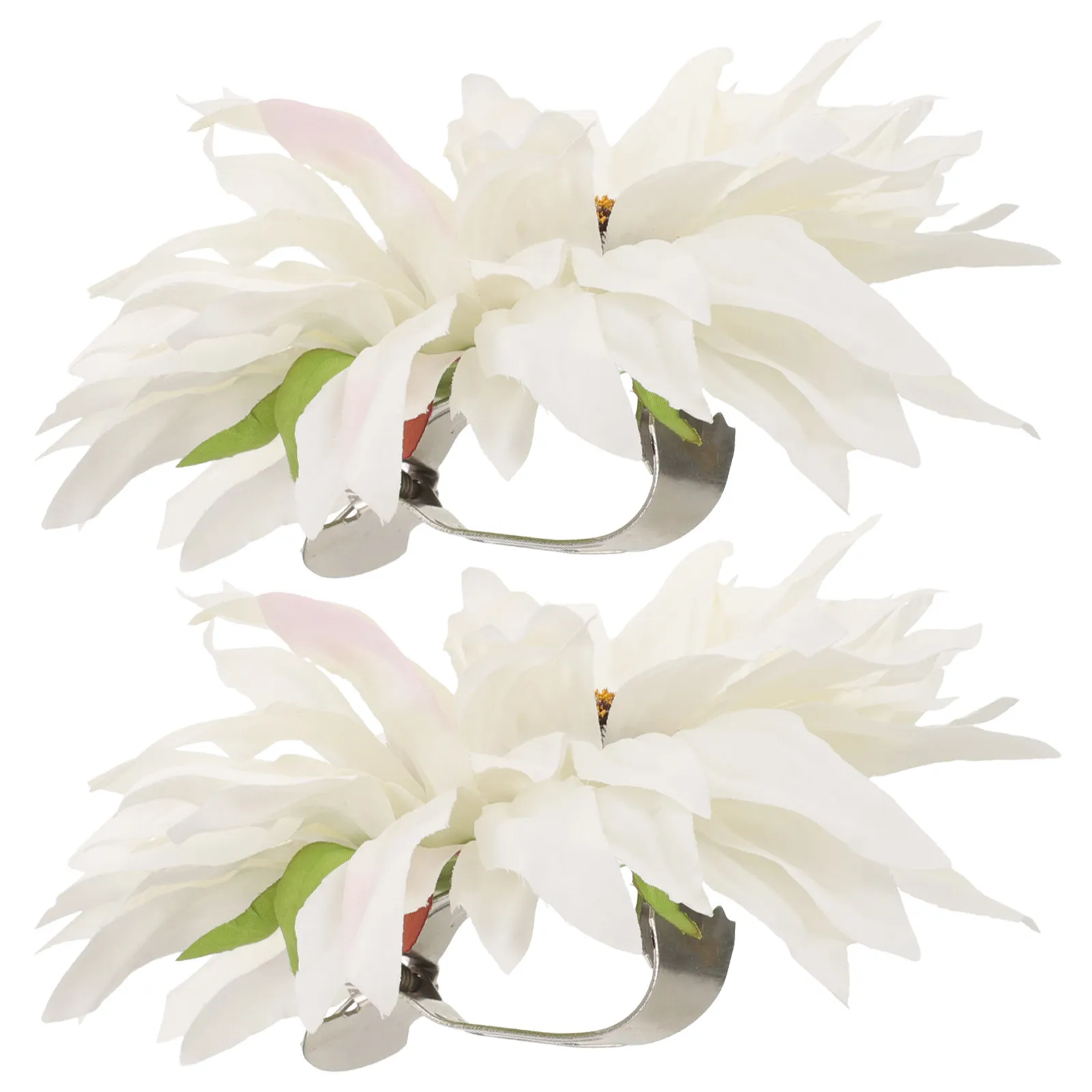 2Pcs Curtain Tiebacks Classic Sunflower Clips Bright Fabric Metal Decorative Holders for Home Drapery Tieback Clamp Window Shade