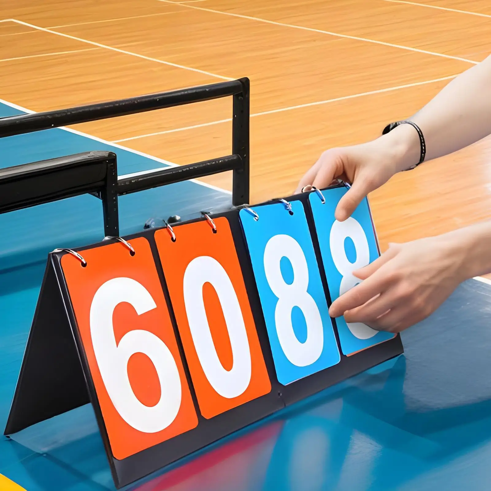 Marcador de voleibol para niños, marcador multifunción de cuatro dígitos para juegos deportivos, incluye tenis de mesa y Golf