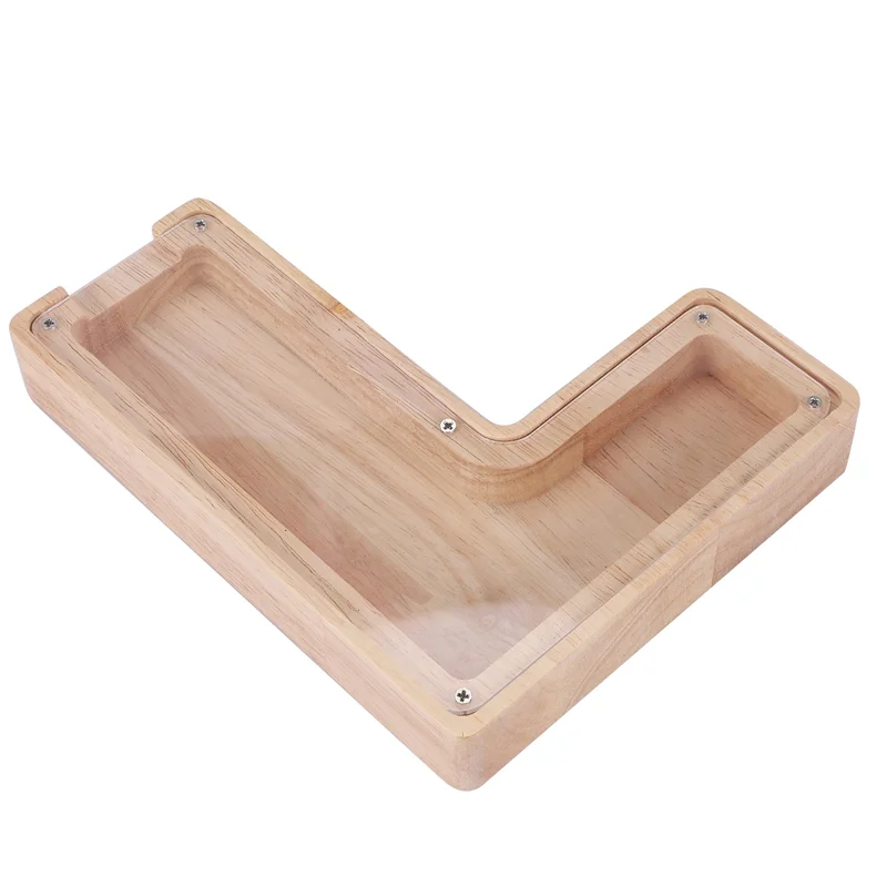 HFES-alcancía personalizada de madera, alfabeto de juguete para niños, tarro de dinero, moneda, caja de ahorro para adultos, decoración de letras