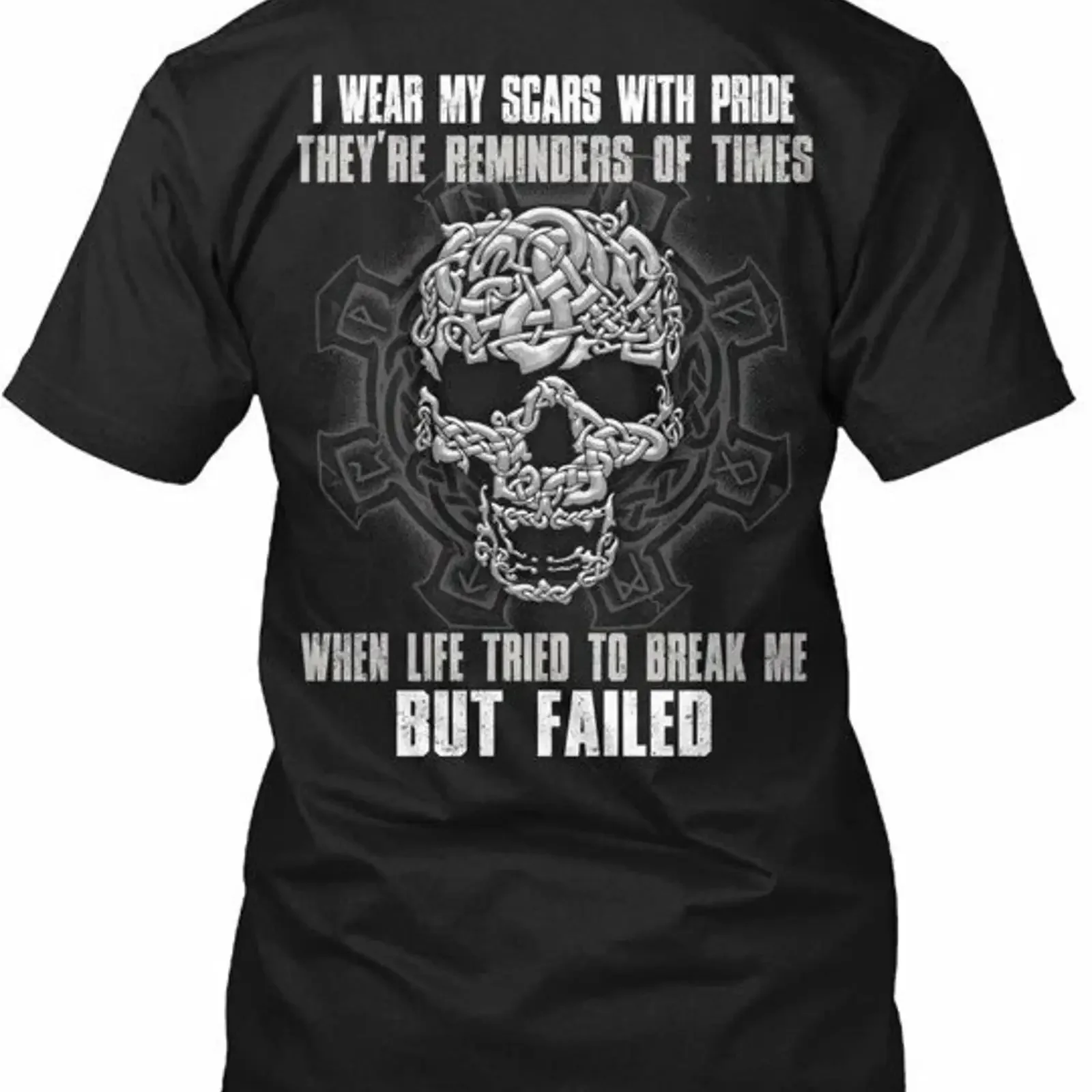 Viking Pride I Wear My Scars With Theyre T Shirt vintage Washed Stylish Stretched Soft streetwear Unisex graphic Versatile
