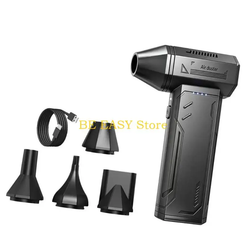 E28F Rechargeable Dust Blower with Detachable Nozzle and USB Charging Cable for Workbenches, Window Tracks, and Keyboards