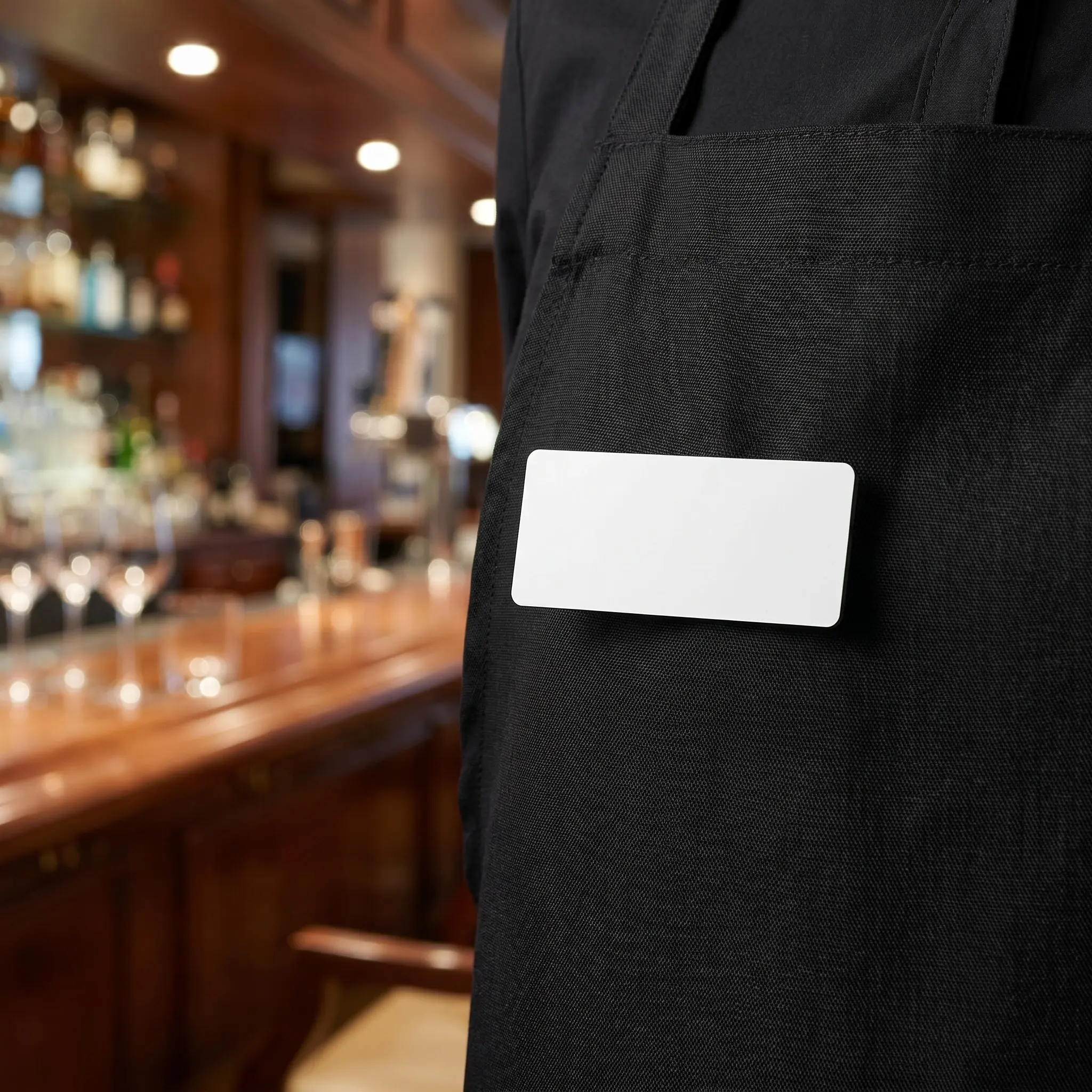 24Sets Blank Name Tags Pin Office Employee Work Uniforms Identification Badges Sublimation DIY Business Labels