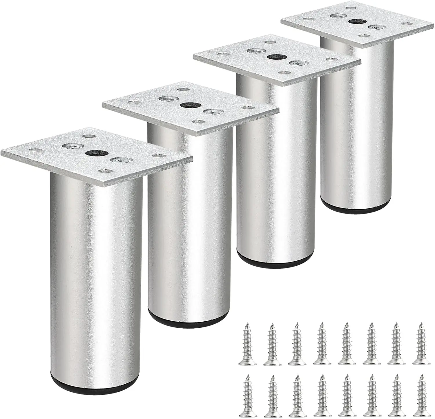 

4Pcs 4 Inch Aluminum Alloy Furniture Cabinet Legs - Adjustable Replacement Legs for Furniture Cabinet Foot Legs Sofa Bed