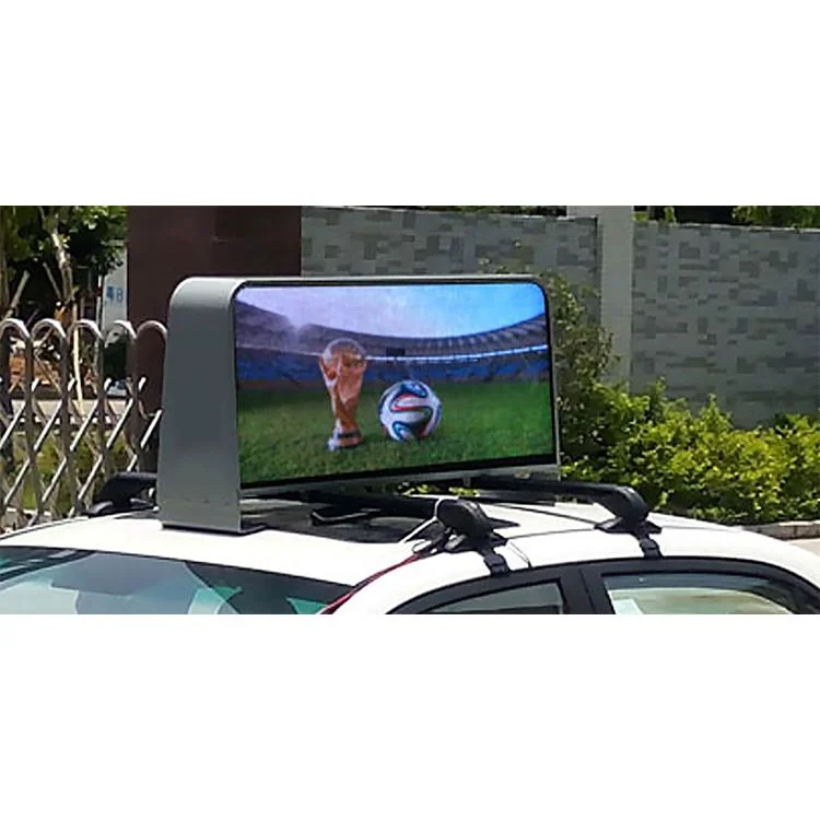 Waterproof Double Sided Taxi Car Top LED Screen Programmable Vehicle Mount Advertising LED Sign view 3