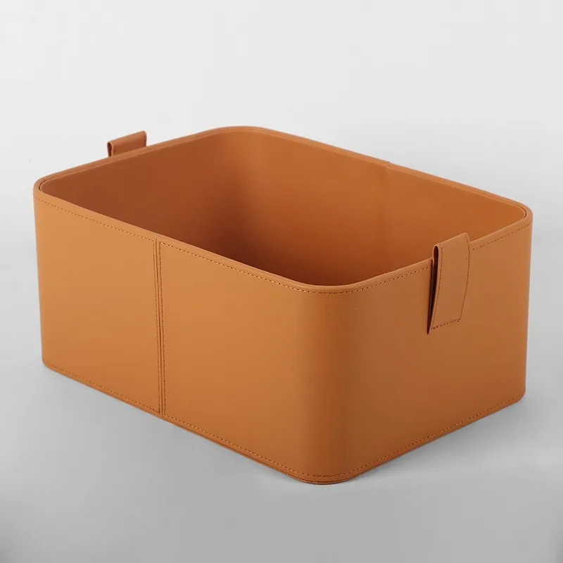 Leather Storage Box Clothes Organizer Boxes Wardrobe Accessory Organization Basket Luxury Organizing Baskets Organizer Furniture