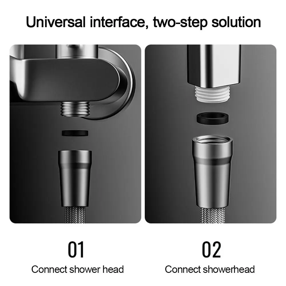 1.5/2 Meter Anti Winding Handheld Shower Hose GI/2 Flexible Shower Tube Universal Interface High Pressure Bath Shower Nylon Pipe