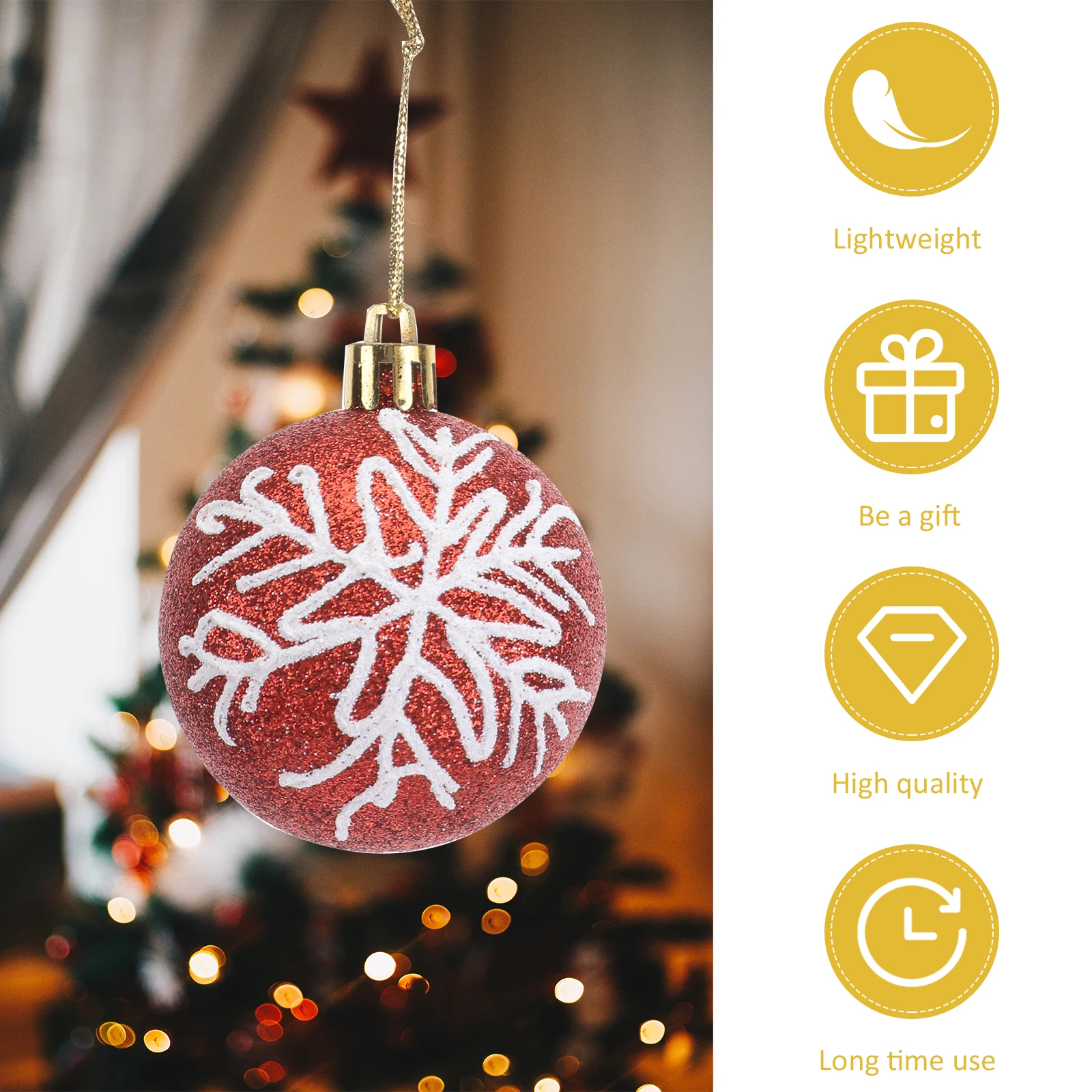 

24pcs Christmas Tree Balls Shatterproof Unbreakable Ornaments Decorative Baubles for Tree Table Centerpiece Wedding Party Home