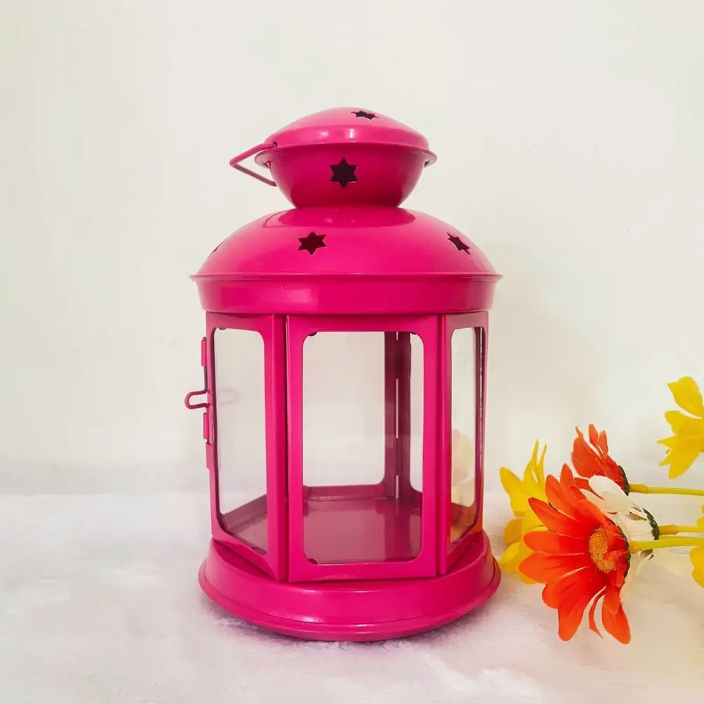 Iron Star Candle Lantern Decorative Craft Holder For DIY Home Ornament Wedding Party Festive Tabletop Metal Decor