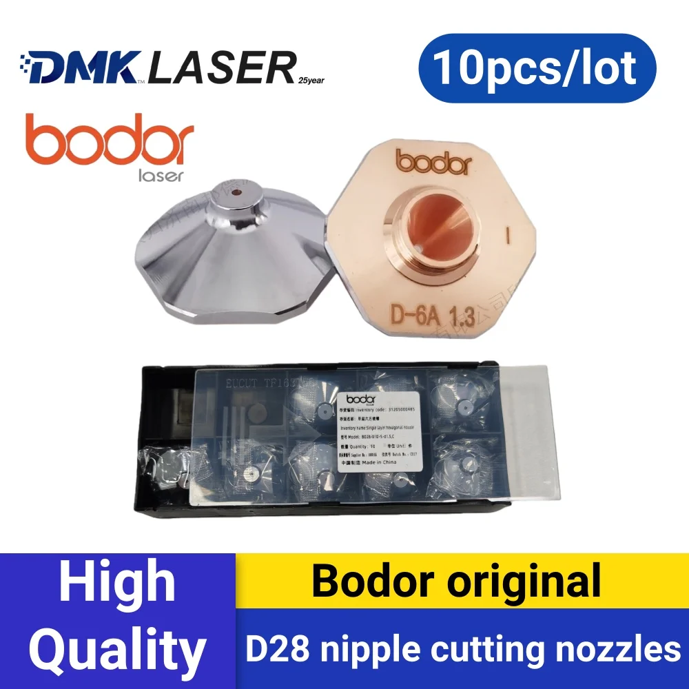 10pcs/lot Bodor original D28 hexagonal nipple laser Cutting Nozzles D28 M11 H15 single layer copper Nozzle for cutting mahcine