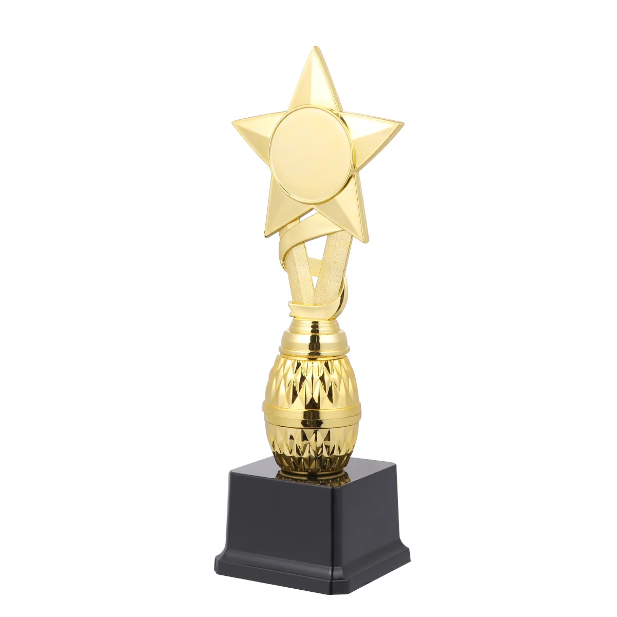 29cm Competitions Plastic Trophy Kids Ribbon Star Reward Trophy Creative Activity Award Cup plastic award trophy