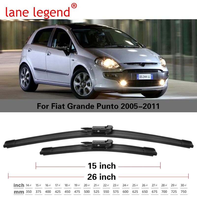 Ruitenwisserbladen Vooraan Ingesteld Voor Fiat Grande Punto 2005-2011 Voorruit Voor Fiat Punto Evo 2009-2013 2010 2011 26 \