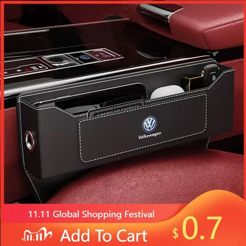 

Многофункциональный органайзер-ящик для хранения в щель сиденья с USB-зарядкой для автомобилей VW (новинка 2025 года): для Volkswagen Amarok, Tiguan, Polo, Jetta, GTI, Golf, Passat