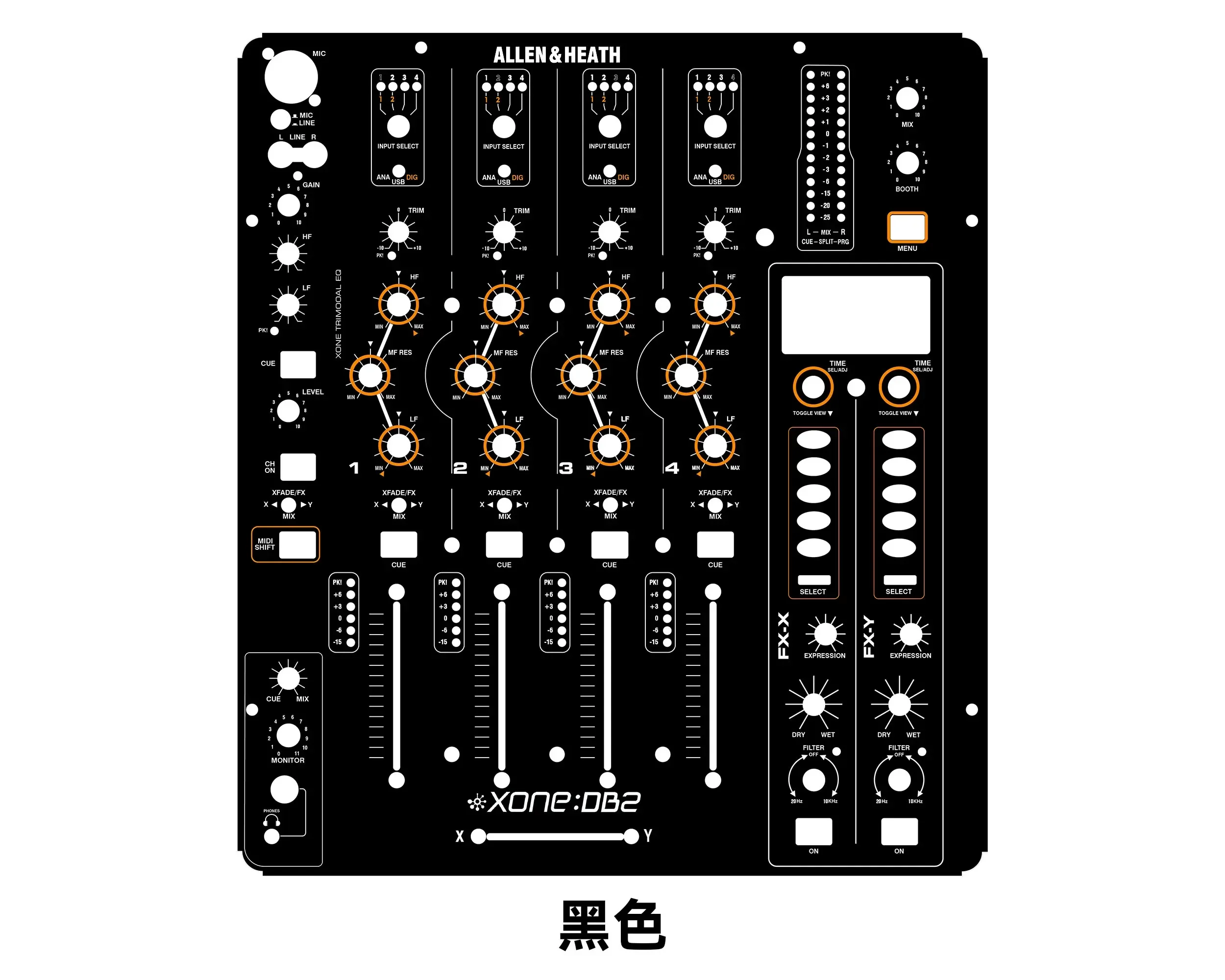 Allen & Heath DB2 Mixer Panel Film, Allen Hesse Colorful Film(Self Adhesive Film, Not A Device)