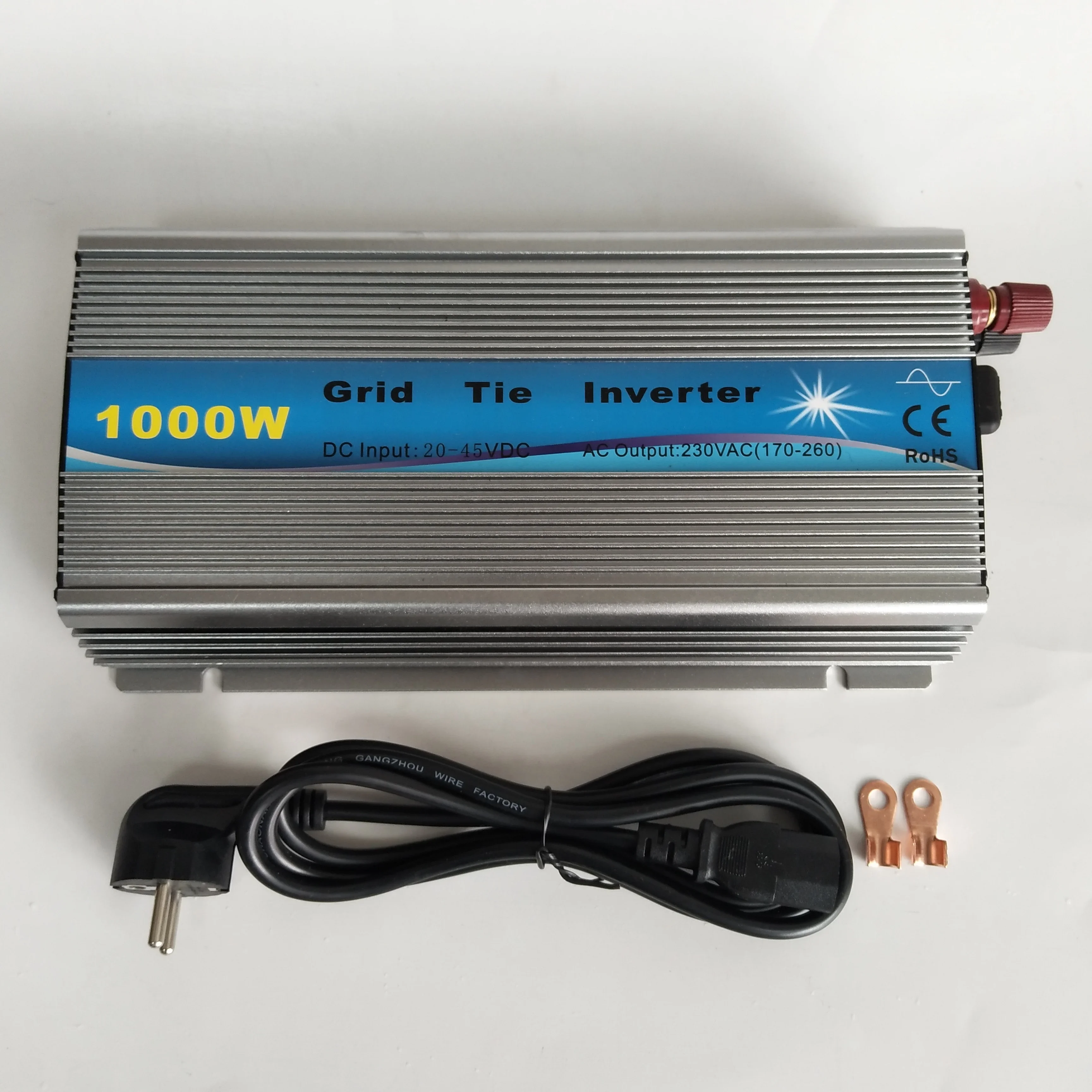 MPPT 20-45V DC Input Solar Tie Inverter 1000W On Grid Inversor 1KW 110V or 220V AC Pure Sine Wave Output