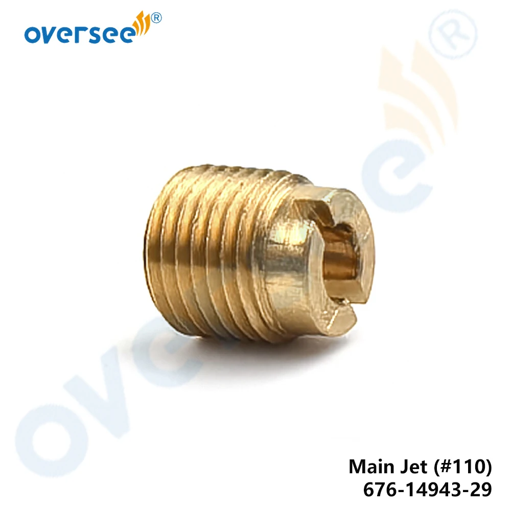 

Oversee 676-14943-29 Основной жиклер ( # 110) для подвесного двигателя Yamaha 9.9HP 15HP 676-14943-81-00 15C 15FMH