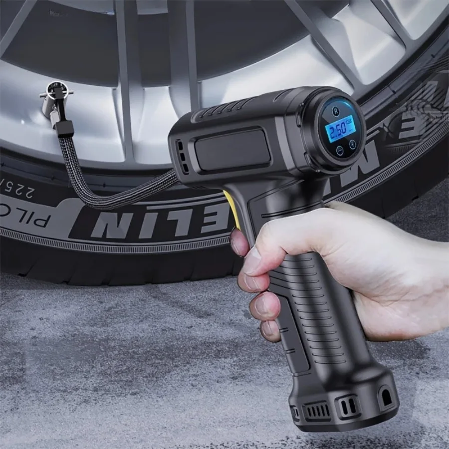 

Car air pump 12V portable car air compressor Digital inflator Motorcycle bike boat tire inflation with Led lights