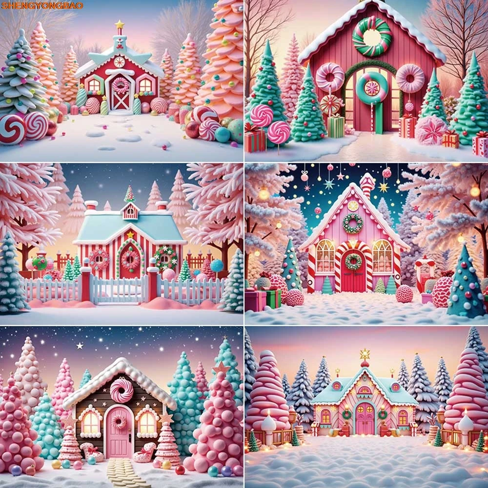 

2024 Christmas Photography Backdrop Xmas Tree New Year Room Photozone Background Children Photo Studio Photobooth Props