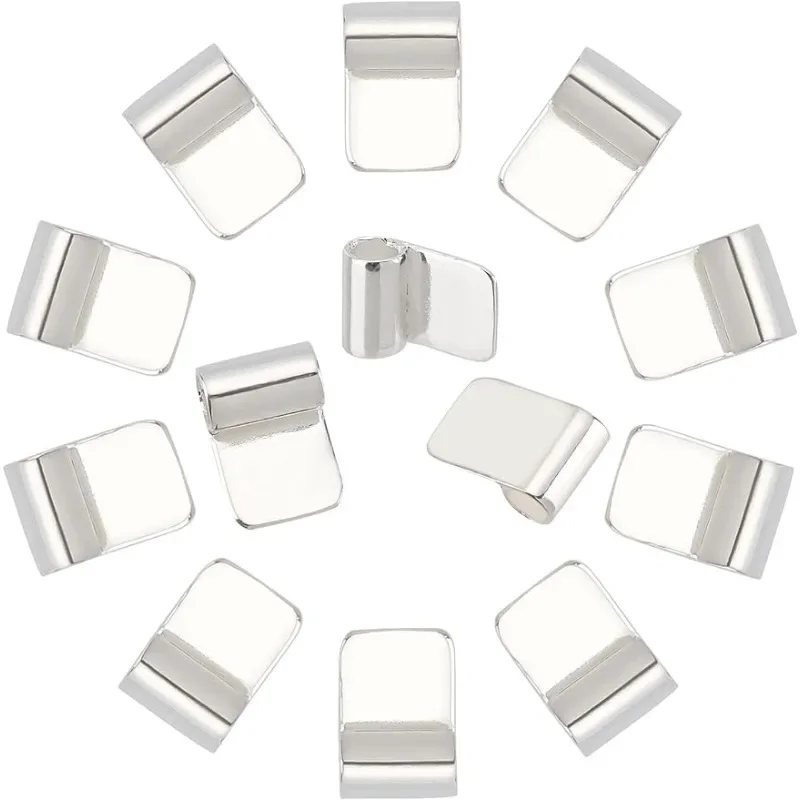 

16Pcs Glue on Bails Tibetan Brass Pendant Bails Glue on Cabochon Settings Rectangle Pad Charms Connector for Jewelry Making