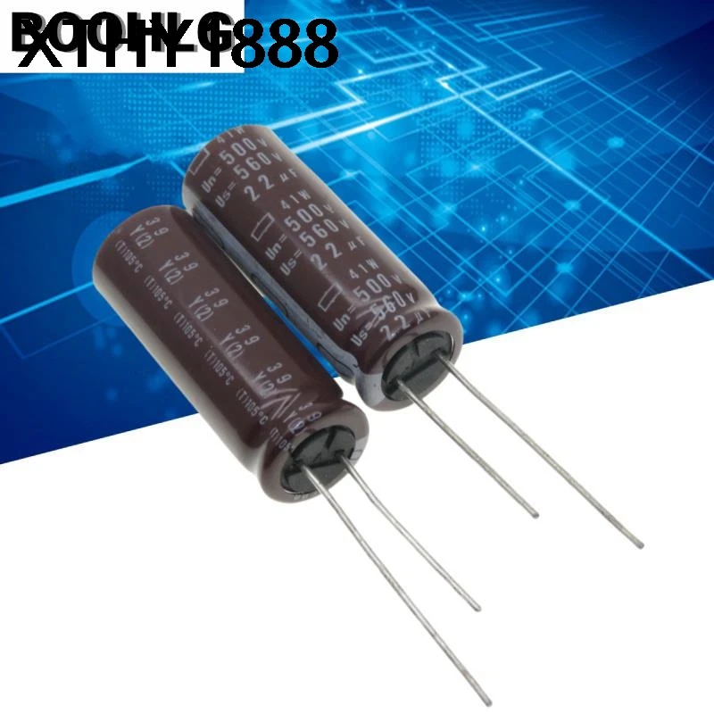 Condensador electrolítico Black Diamond, 2 uds., 22UF, 500V, 500V, 22UF, 12,5x35, KXJ, alta frecuencia, baja resistencia