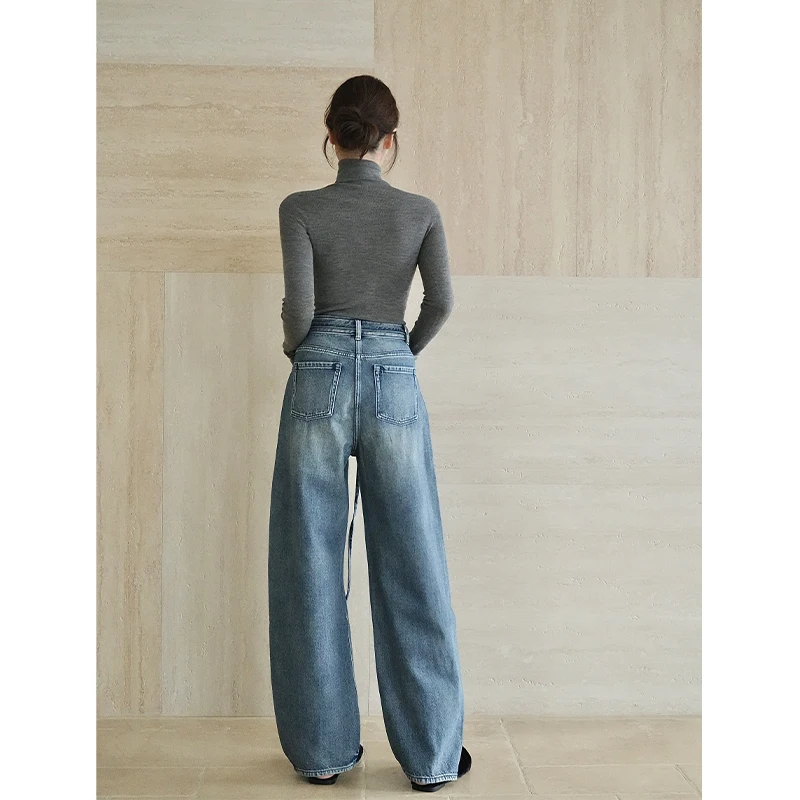 

SerioLudere Lazy Egg 100% шерстяной свитер с высоким воротом из пряжи Sl Yangzi, базовый трикотажный свитер для молодых женщин