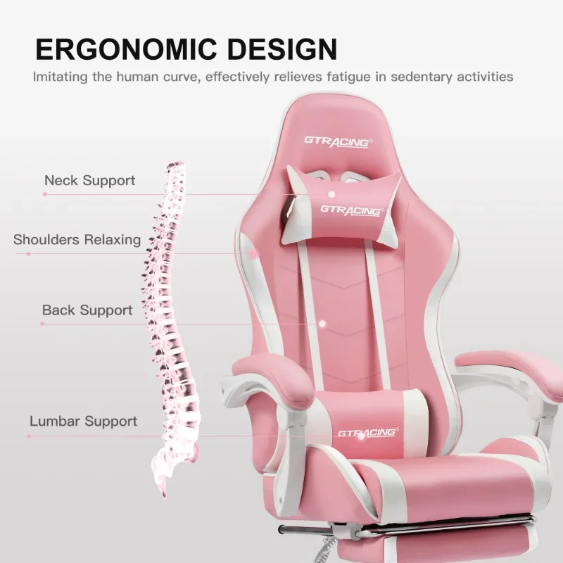 Couro ajustável Ergonomic Gaming Chair