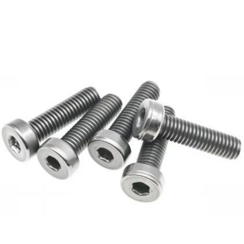 10pcs TA2 Titanium Alloy Thin Head Hexagon Socket Screw DIN7984 Low Head Extended Bolt M3 M4 M5 M6 M8 Thread Length 4mm-45mm